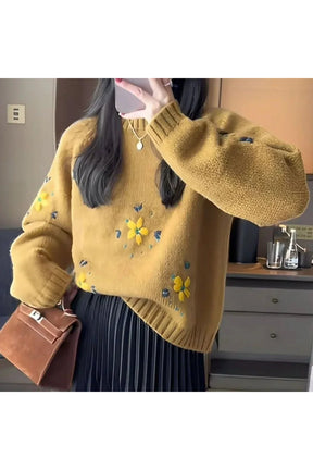 Fall Daisy Daydream Knit Sweater