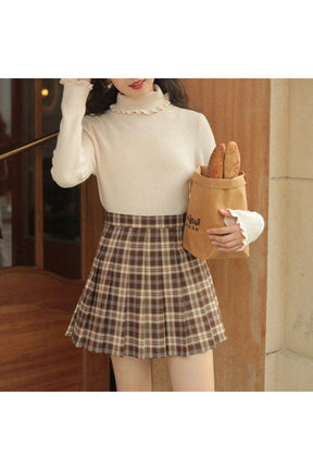 Dark Academia Autumn Skirt in 01 coffee (thin), cozy.