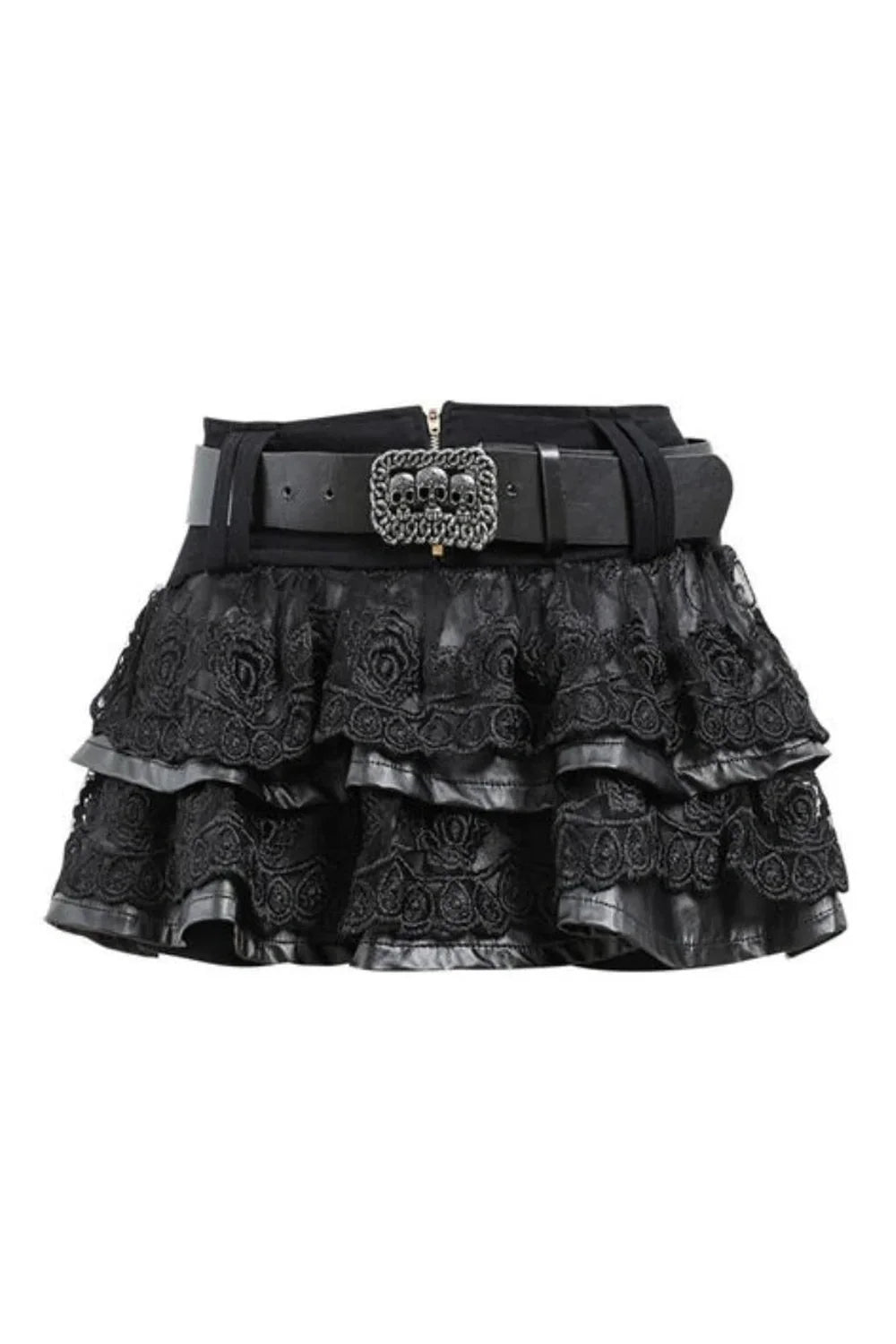 Dark Academia Lace Mini Skirt