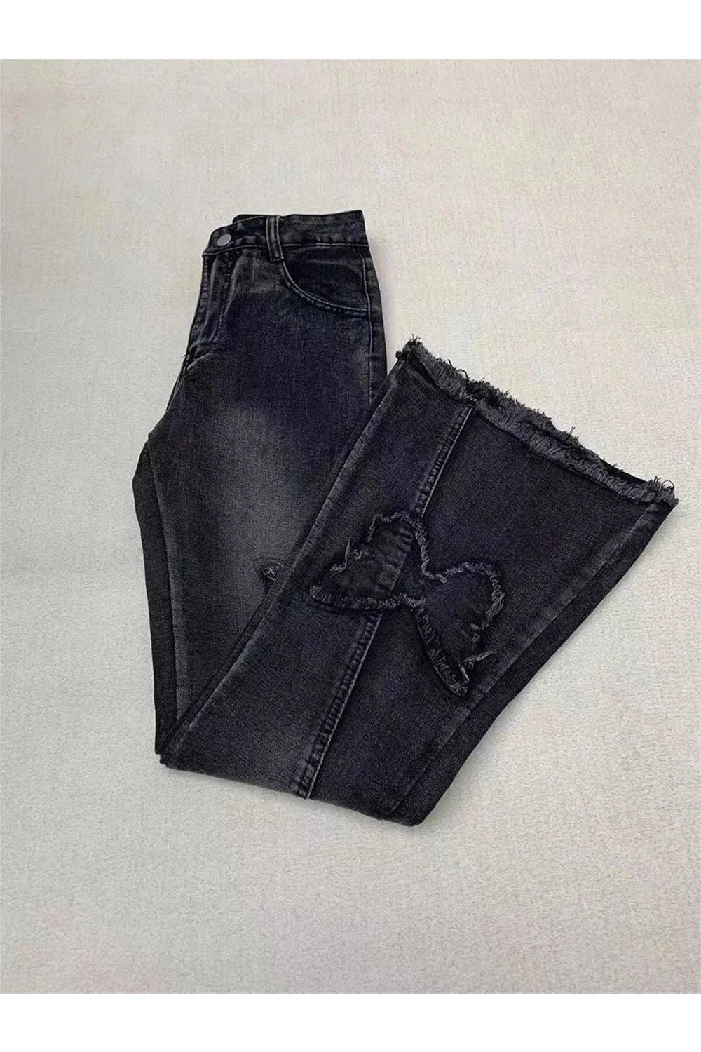 Dark Butterfly Flare Jeans