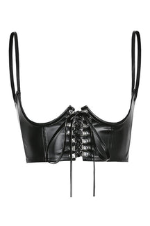 Stylish Dark Casual Punk Black Corset.