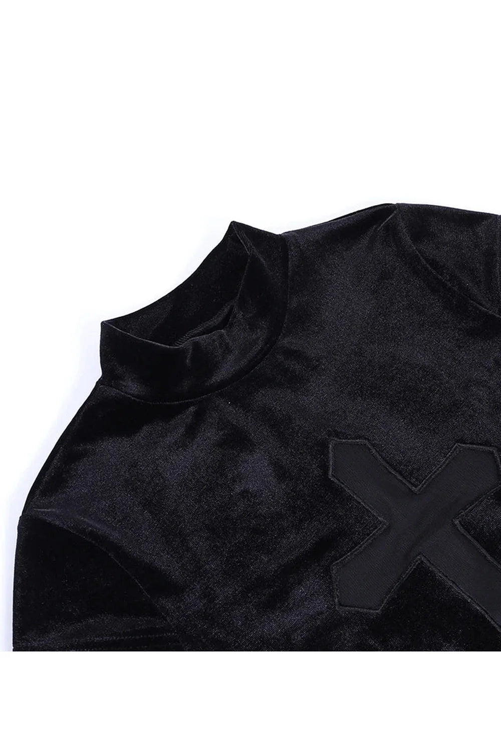 Black Sheer Gothic T-Shirt with Dark Cross.