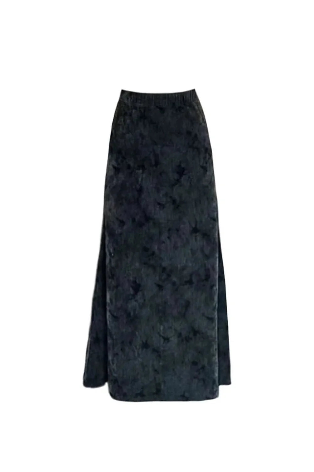 Trendy Dark Eclipse Tie-Dye Skirt in Black.