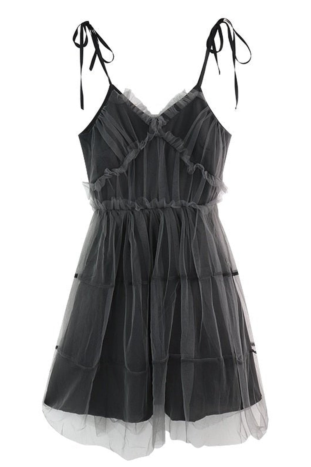 Black variant of Dark Goth Elegant Dress exudes sophistication.