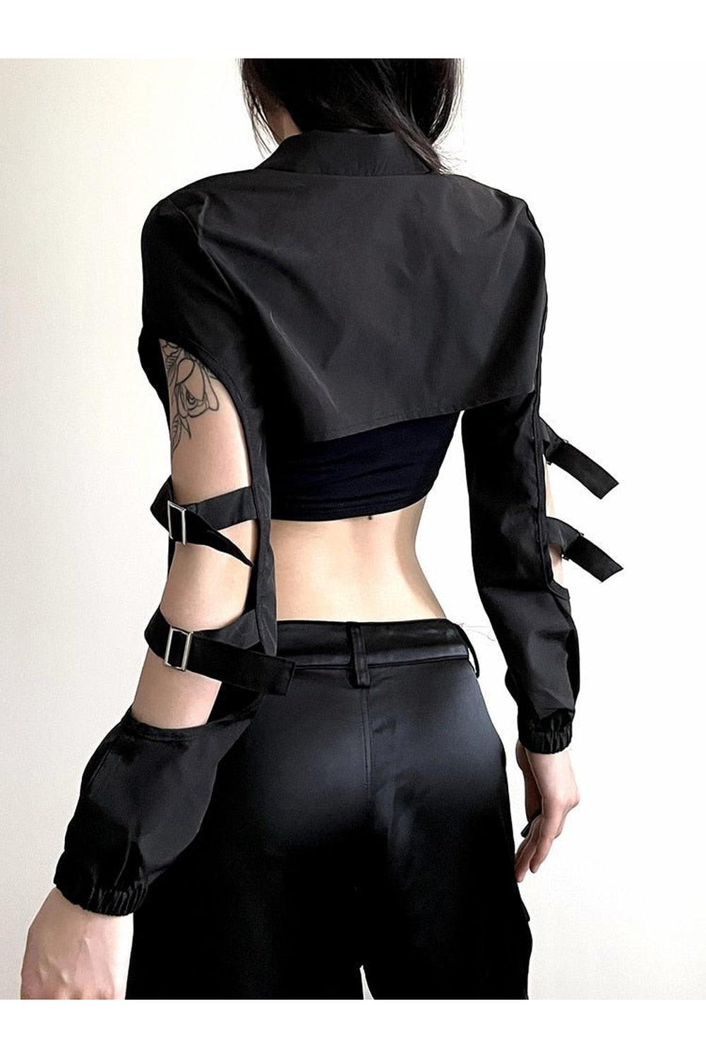 Dark Gothic Hollow Zip Top