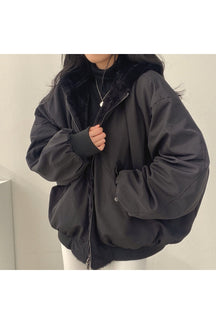 Black parkas, Fall Double-layer Winter Jacket, warm and stylish.