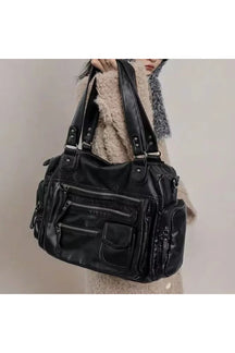 Edgy Multi-Pocket Handbag