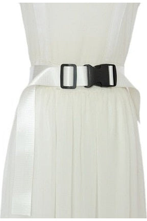 White Egirl Fashion Casual Belt, 145cm length.