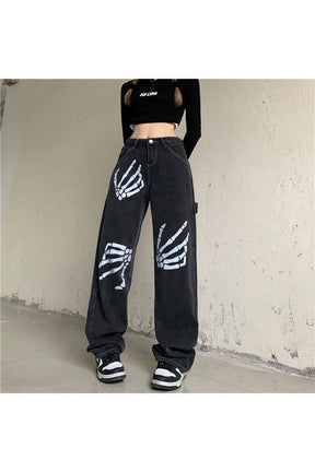 Egirl Goth Wide Leg Pants