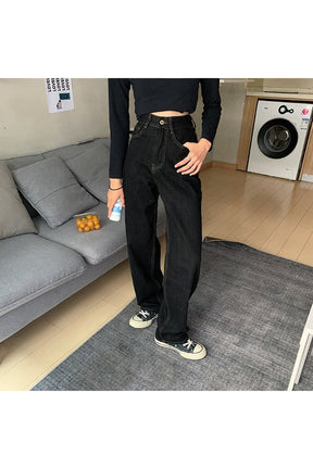 Egirl High Waist Black enim Pants