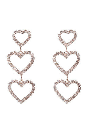 Egirl Metallic Crystal Charm Earrings variant 1, elegant.