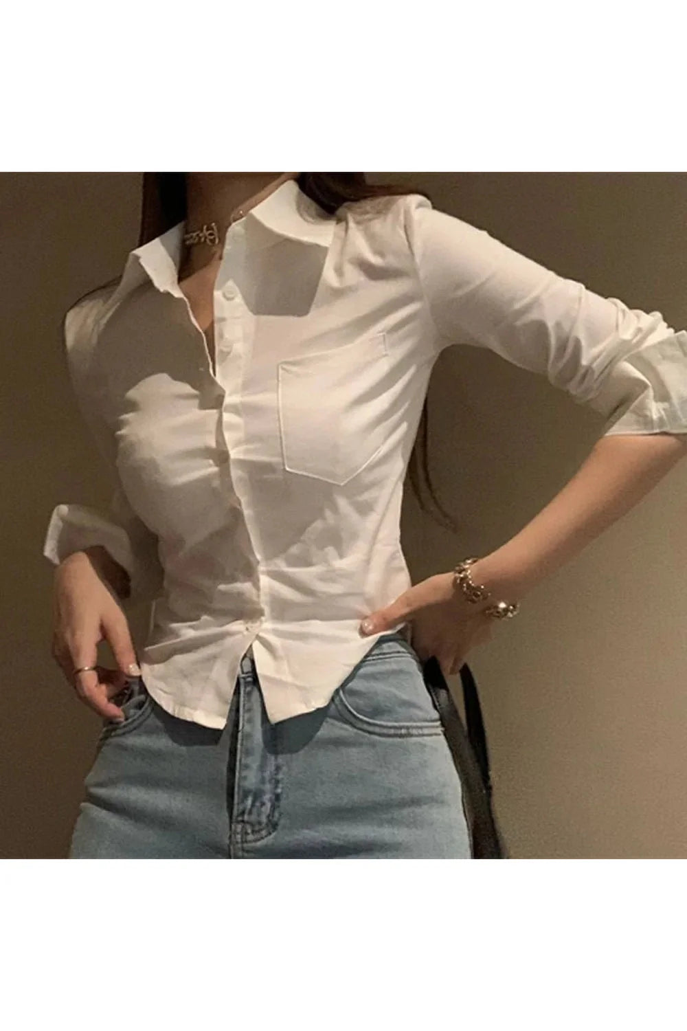 Elegant Cropped Blouse