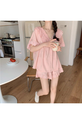 Elegant Ruffles Pajama