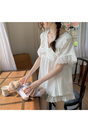 Elegant Ruffles Pajama