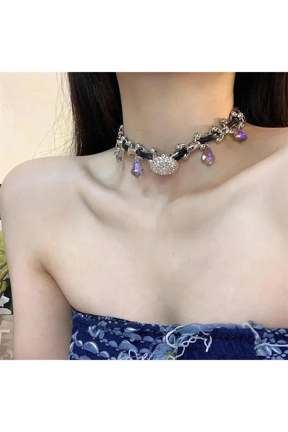 Enchanted Butterfly Crystal Choker