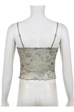 Enchanted Garden Lace Camisole Crop Top