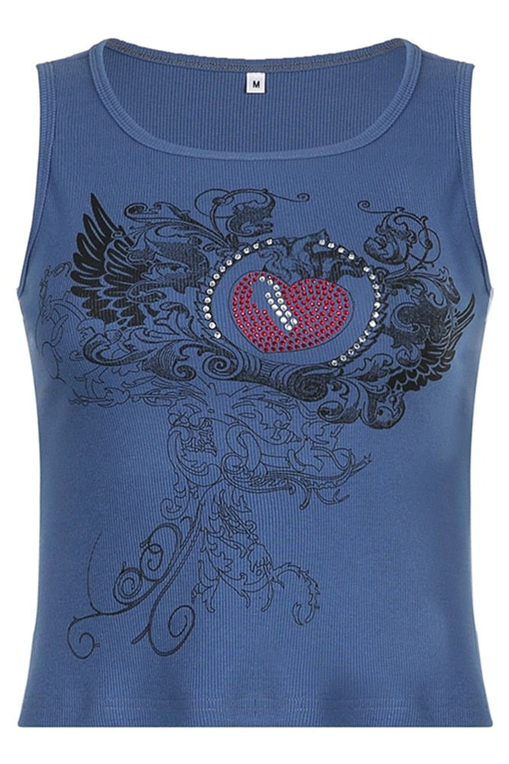 Blue Fairy Grunge Knit Crop Top with flair.