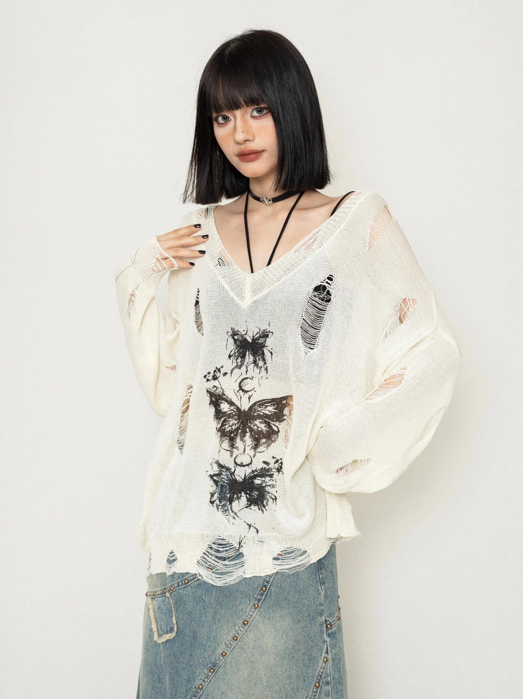 Fallen Butterfly Sweater