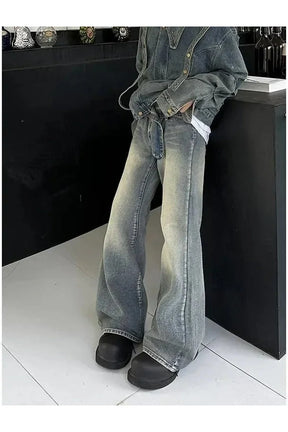 Flare Grunge Denim Pants