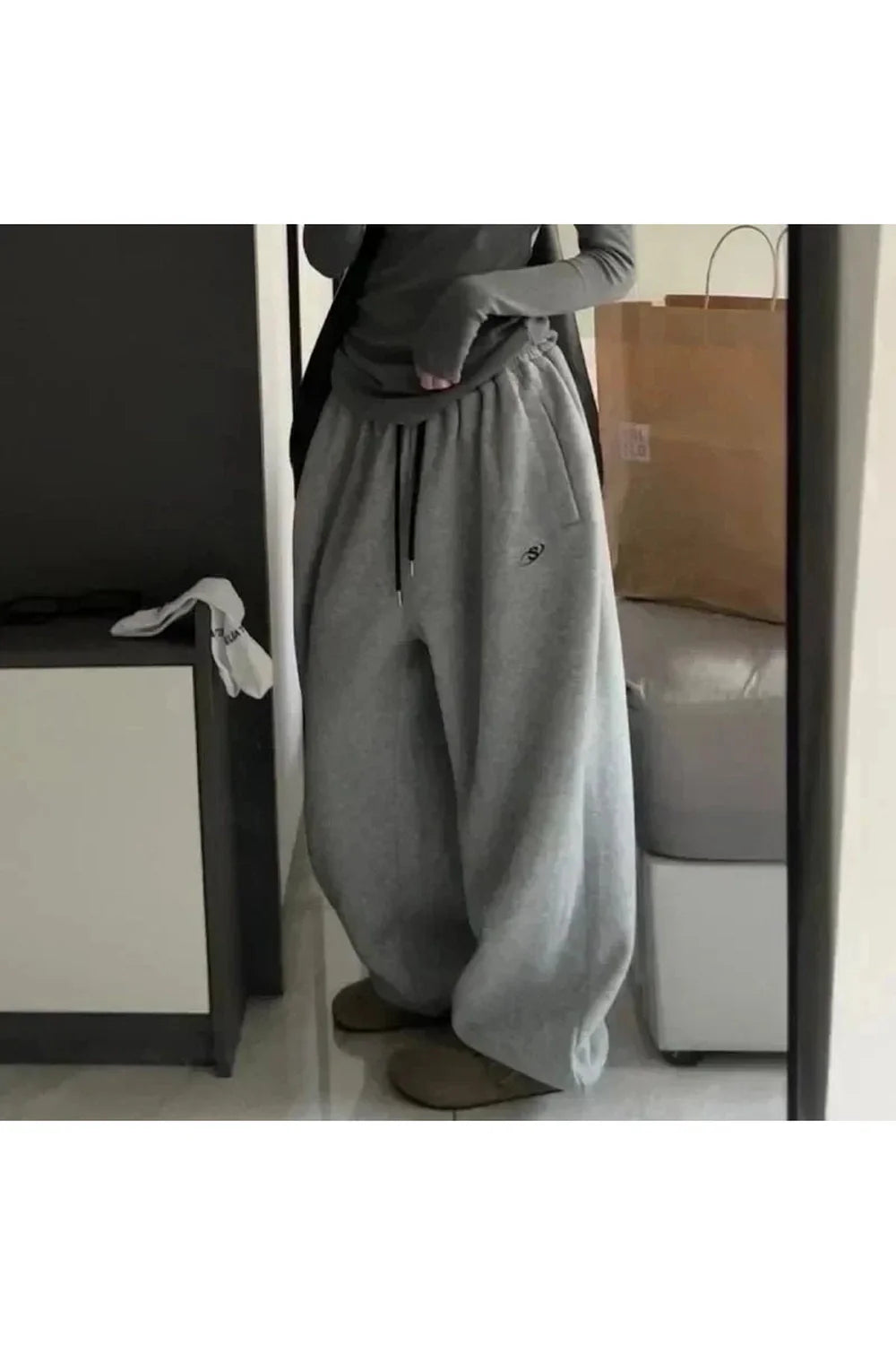 Fleece Wide Leg Sweatpants