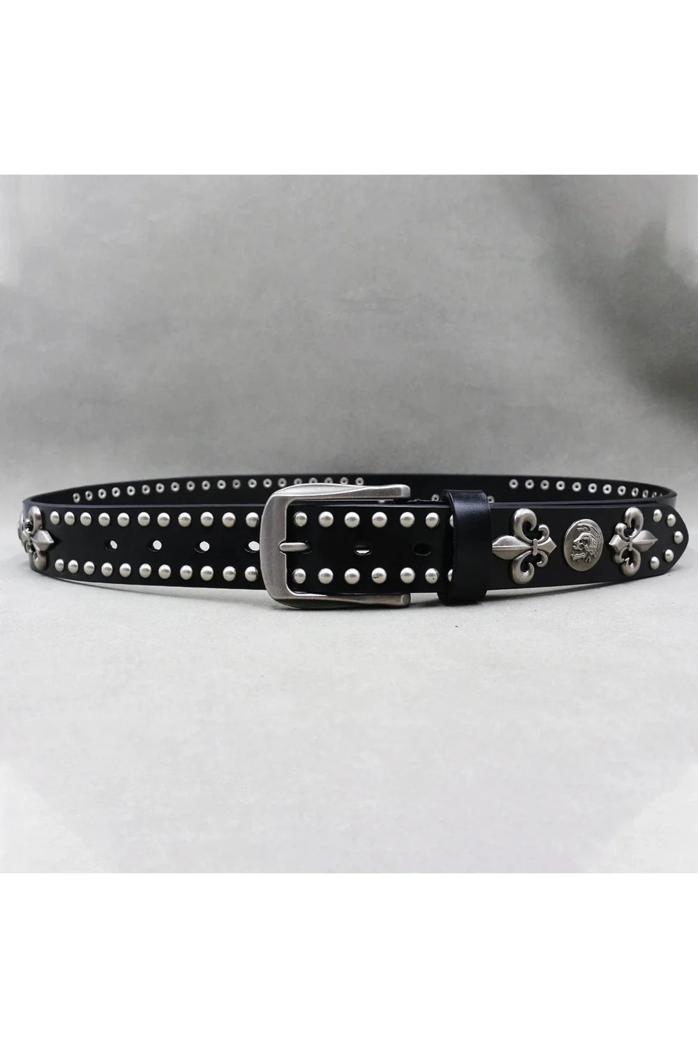 Fleur-de-Lis Studded Gothic Belt