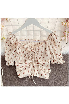 Floral Print Chiffon Blouse