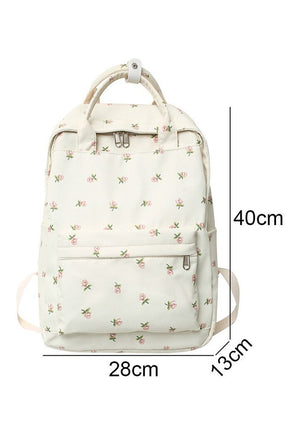 Floral Print Student Backpack