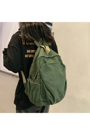 Forest Green Canvas Backpack