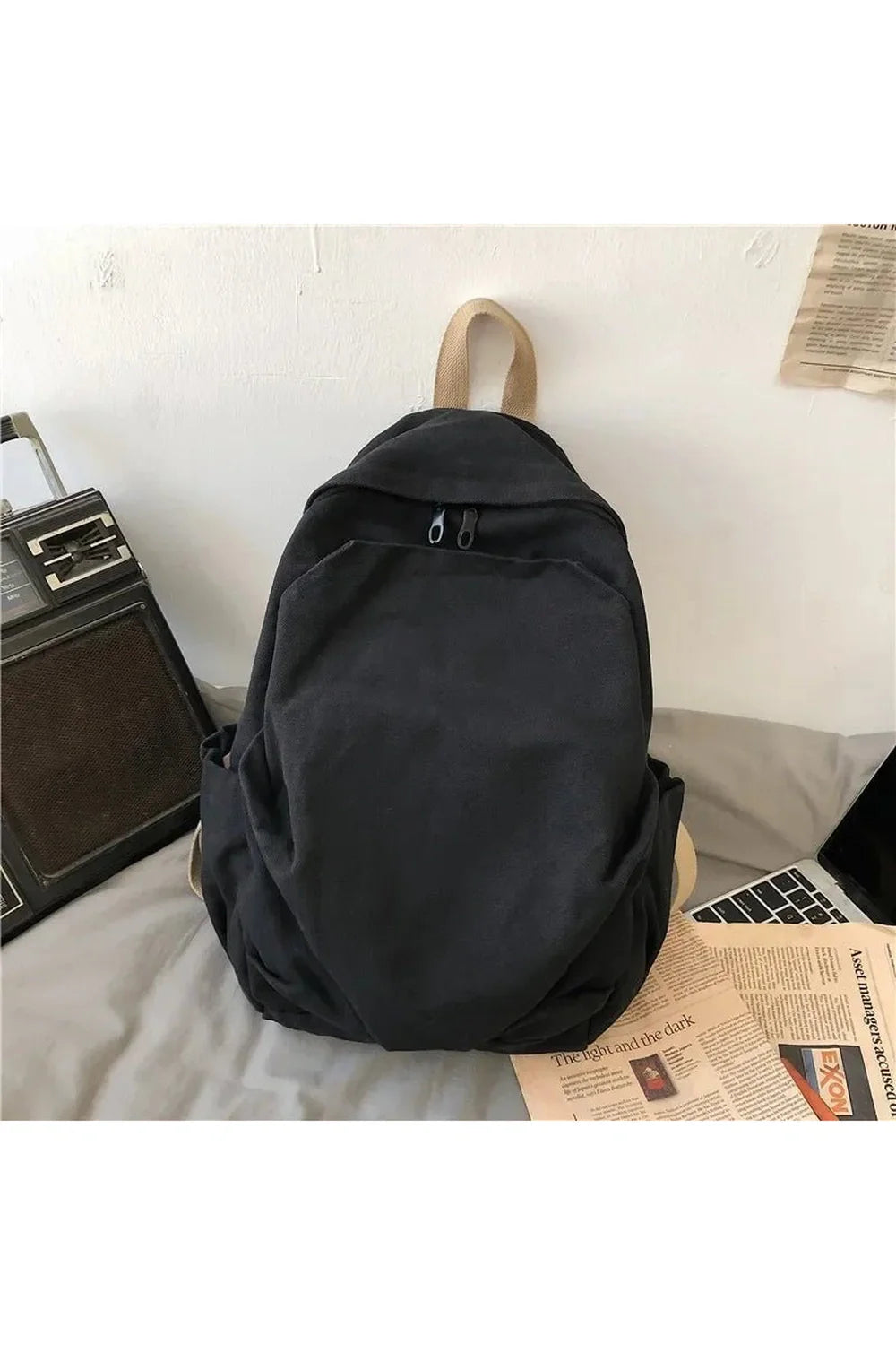 Forest Green Canvas Backpack