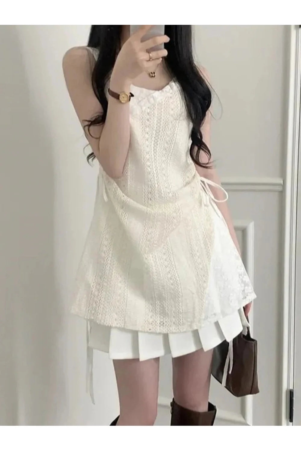 French Lace Sling Dress