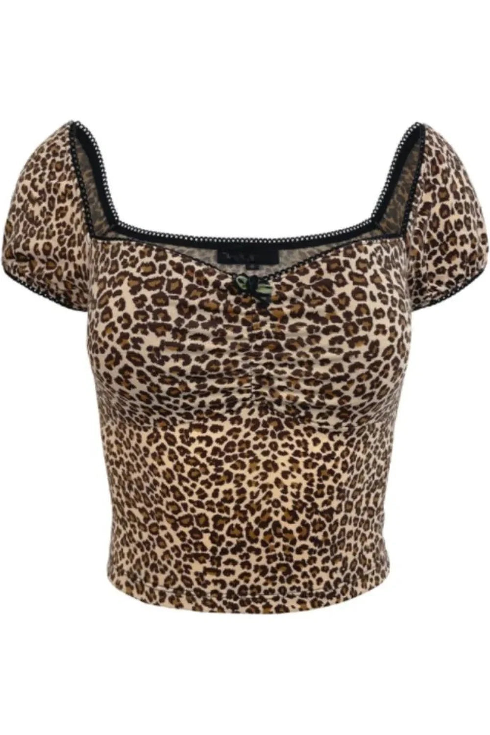 French Leopard Crop Top