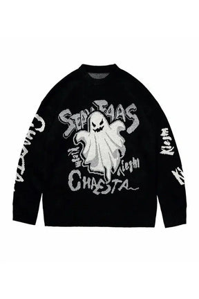 Ghostly Graffiti Knit Sweater