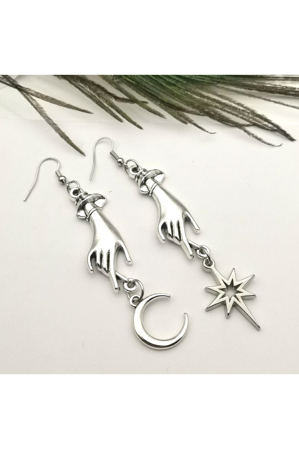 Stylish Goth Moons Stars Earrings Variant 1.