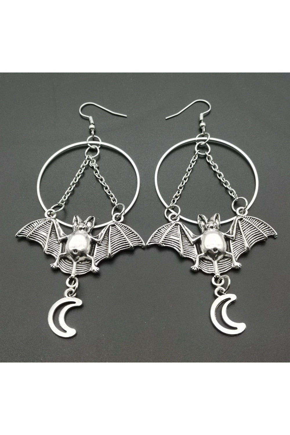 Pair of Goth Star and Bat Earrings, variant 2.