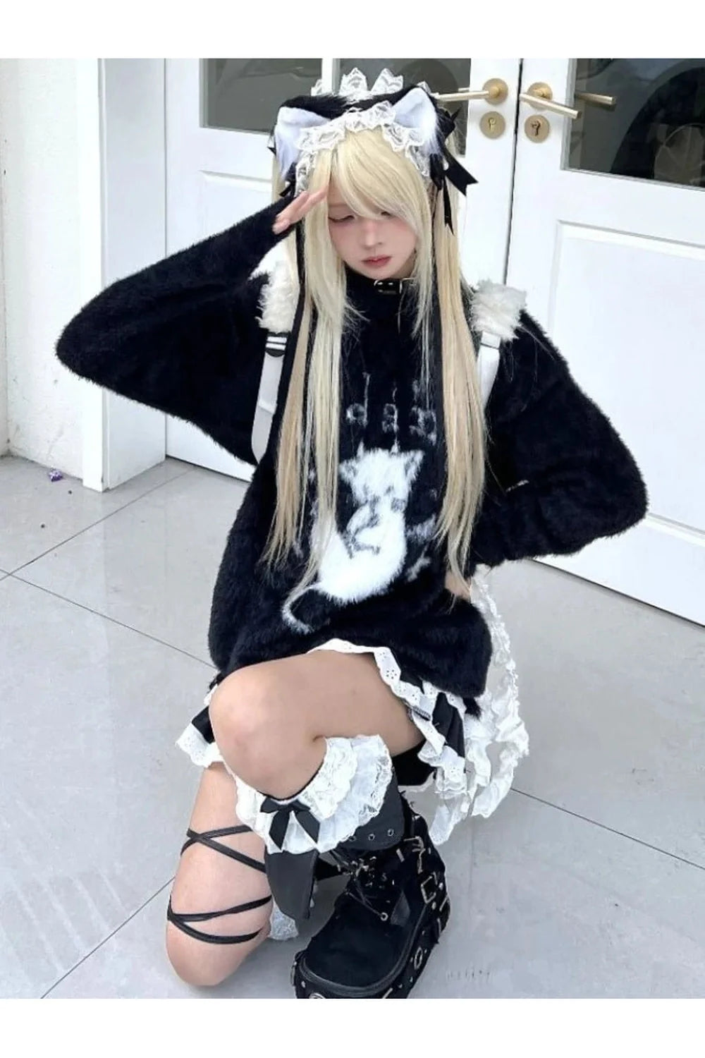 Gothic Angel Fuzzy Sweater