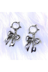 Gothic Charm Hoop Earrings variant A, featuring crosses.