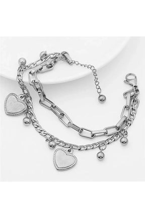 Layered bracelet with Gothic Cross Charm, variant s317.