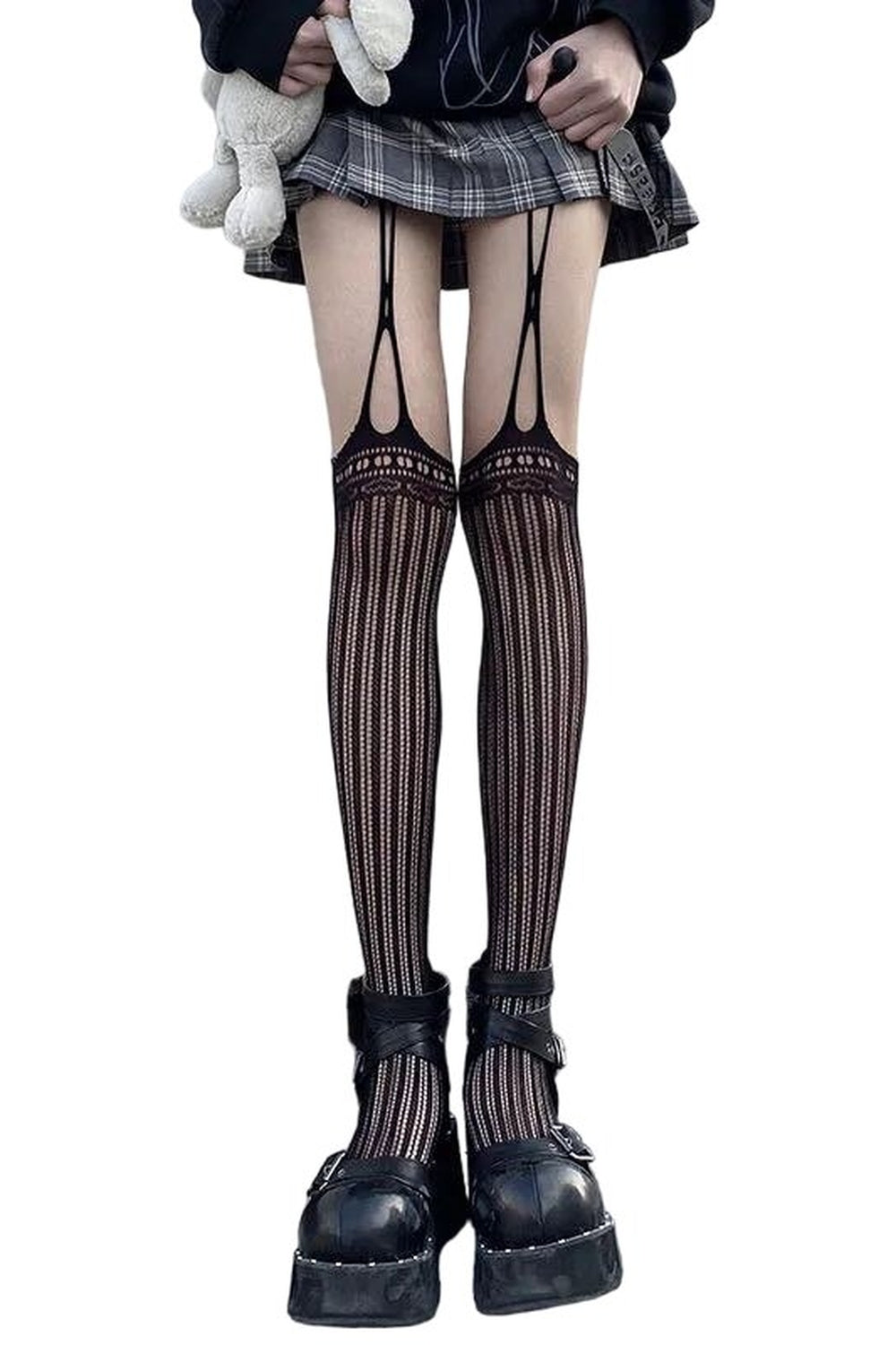 Stylish Gothic Fishnet Stockings in style 117-1.