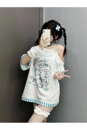 Gothic Harajuku Cartoon Tee