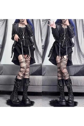 Gothic Lace-up Motorcycle Boots