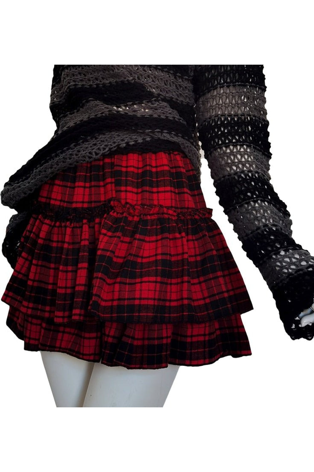 Gothic Ruffles Elastic Waist Skirts