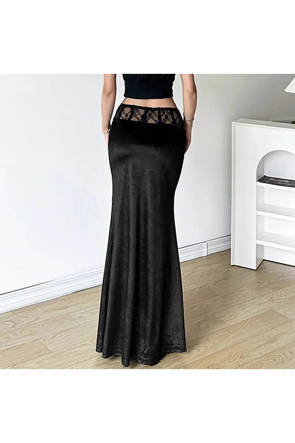 Gothic Velvet Trumpet Skirt