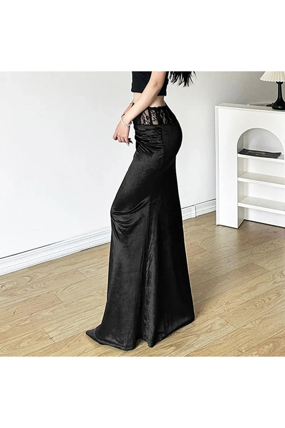 Gothic Velvet Trumpet Skirt