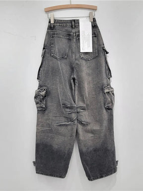 Stylish Graffiti Riot Cargo Jeans in Graffiti Grey.