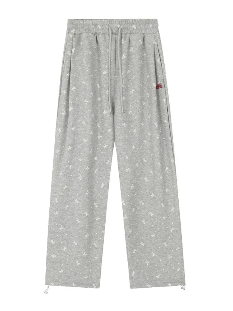 Gray Bow Cozy Lounge Pants