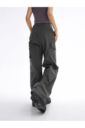 Gray Vintage Y2K Baggy Cargo Pants