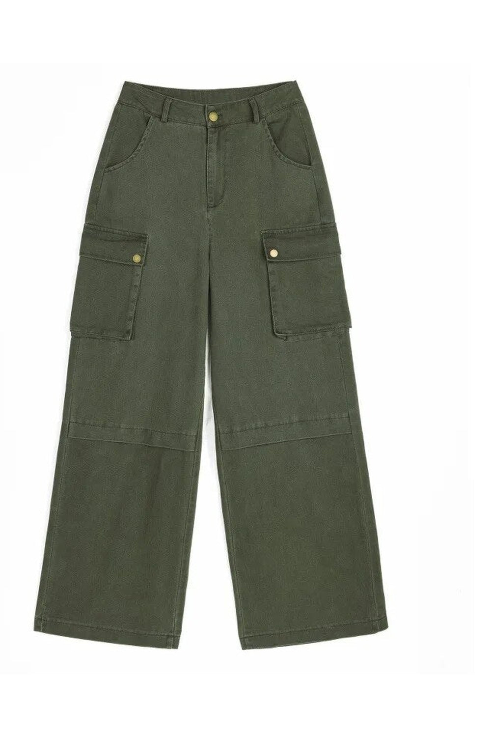 Green Y2K Safari Cargo Pants