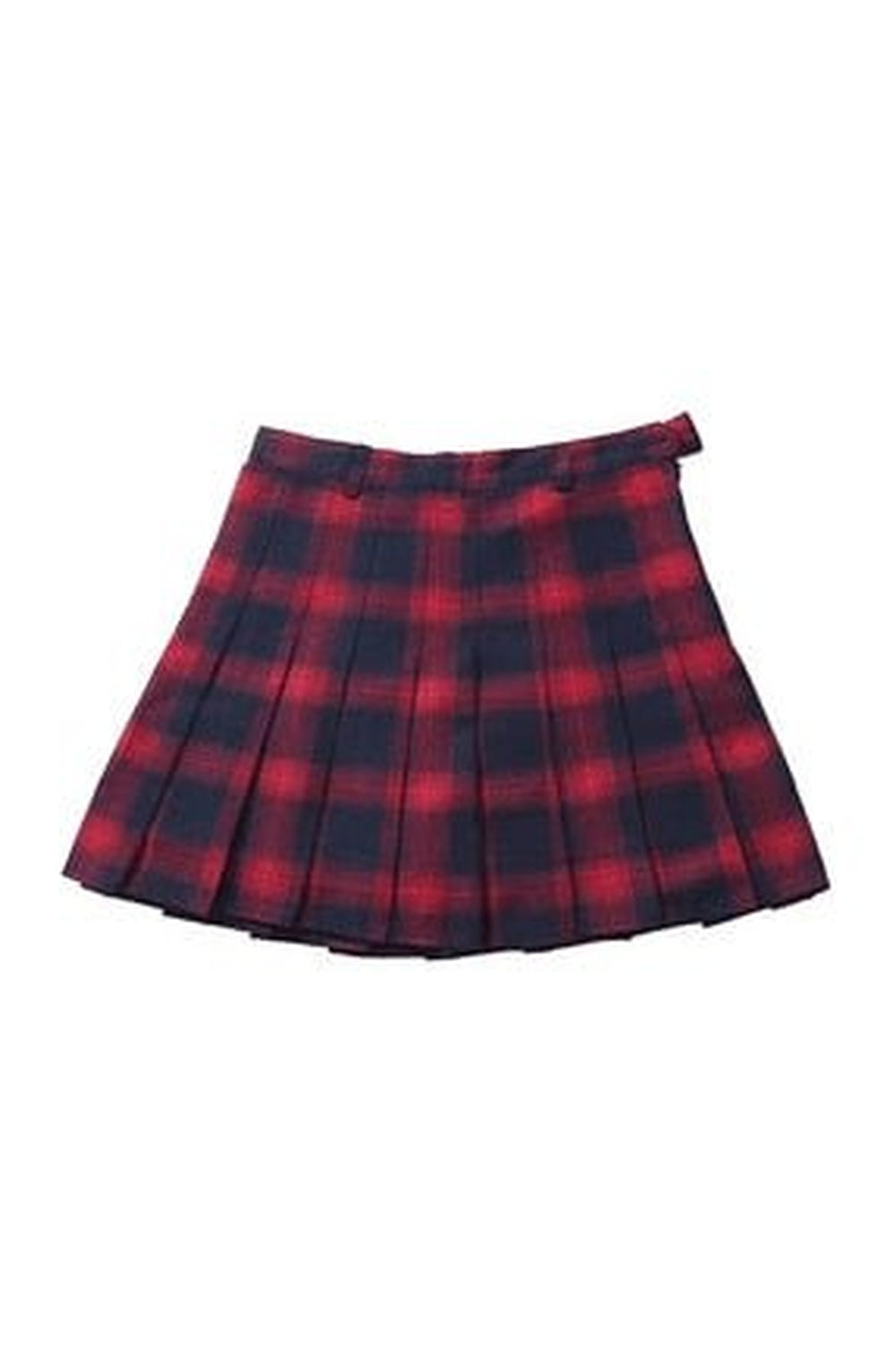 Stylish Grunge Checkered Mini Skirt in Red.