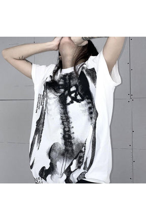 Grunge Fashion Skeleton Punk T-Shirt