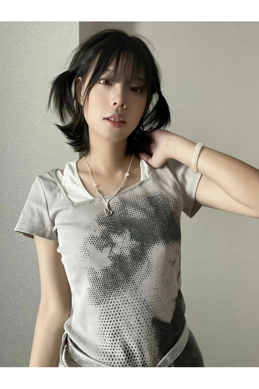 Grunge Layered Print T-Shirt